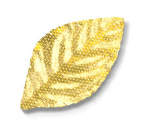 ma3843go lame leaves gold